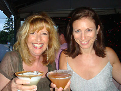 Cyndy and Debbie do cocktails at The Balcony