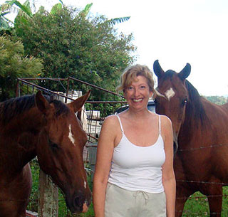 Cyndy with horses