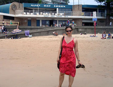 Debbie at Manly Beach