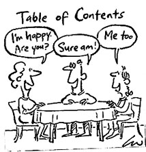 Table of Contents cartoon