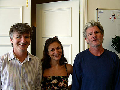 Debbie with Neil and Tim Finn