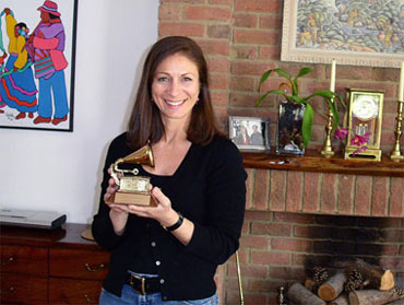 Debbie with Grammy award