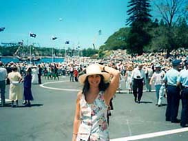 Debbie at the Bicentennial Celebrations
